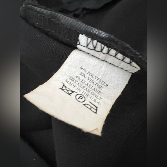 New How & Wen Black Beaded Tuxedo Pants 12 tall inseam 34 - Picture 4 of 4